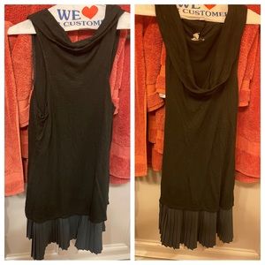 Free people cowl neck dress with pleat detail